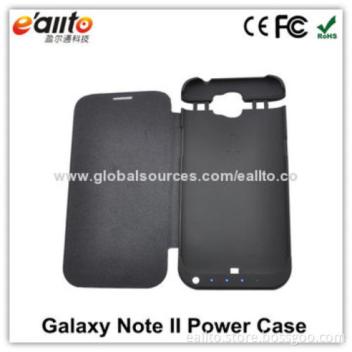 Backup power case for Samsung Galaxy Note 2 with Flap